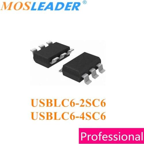 Mosleader 1000PCS 3000PCS USBLC6-2SC6 USBLC6-4SC6 SOT23-6 USBLC6 USBLC6-2 USBLC6-4 Made in China