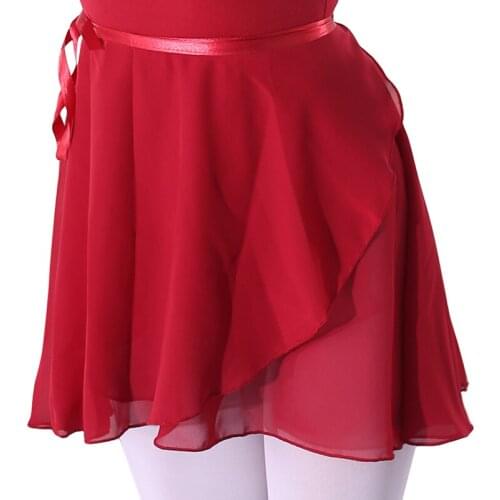 New Chiffin Ballet Wrap over Scarf Skirt Ladies Girls Ballet Leotard Tutu Skirt Black Dance Skate Tie Open Skirt 8Colors