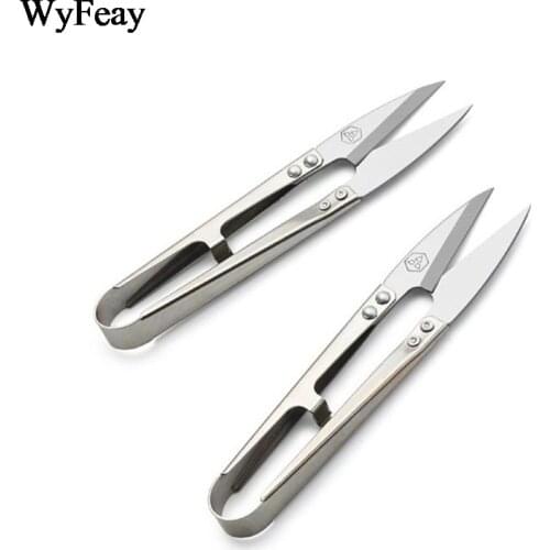 Stainless Steel Cutting Sewing Scissors Shears Cross Stitch Embroidery Tailors U Thread Scissors for Fabric DIY Supplies Tools