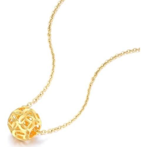 ZOCAI Pure 18K Gold Yellow-Gold Necklace for Women Girl Jewelry Pendant Choker Wedding Anniversary Birthday Gift