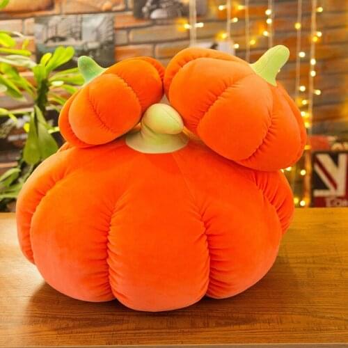 35cm Halloween Pumpkin Plush Pillow Stuffed Soft Doll Sofa Bed Vegetables Cushion Halloween Decorative Props For Gifts