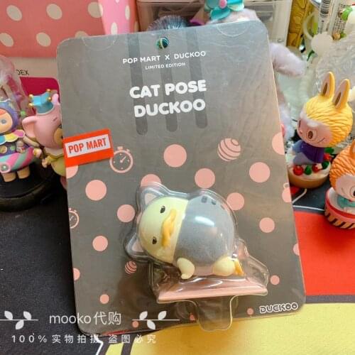 Genuine Duckoo Yoga Cat Hanging Card Handmade Toy Doll Trend Toy