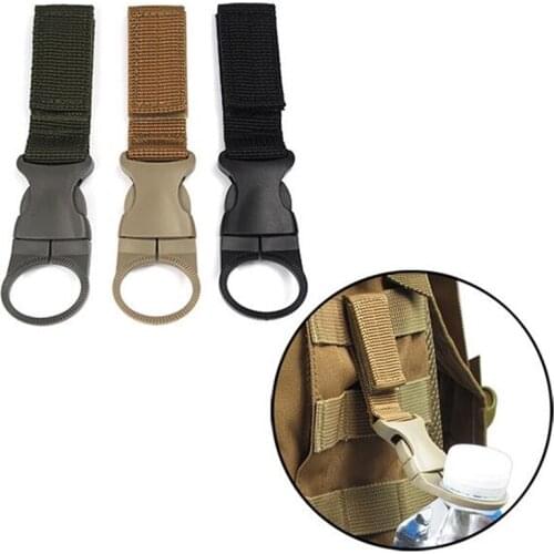 Attach Webbing Outdoor Quick Carabiner Backpack Hanger Hook Camp Hike Water Bottle Clip Hang Clasp Buckle Holder Tool