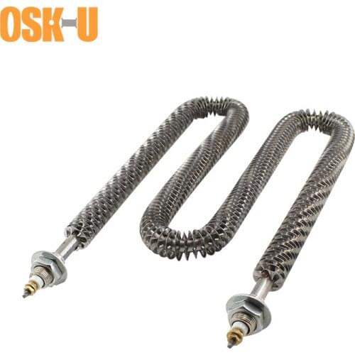 380V W Shape Fin Heater Element M18 Thread W Type Heating Tube 12mm Tube Diameter Heating Element 2.5KW/3.5KW for Baking Oven