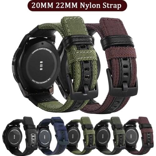For Huawei Watch GT/GT2 46mm watchband Strap for Xiaomi LS05/Samsung Galaxy Watch 3 45mm/41mm band 20/22mm Nylon Universal band