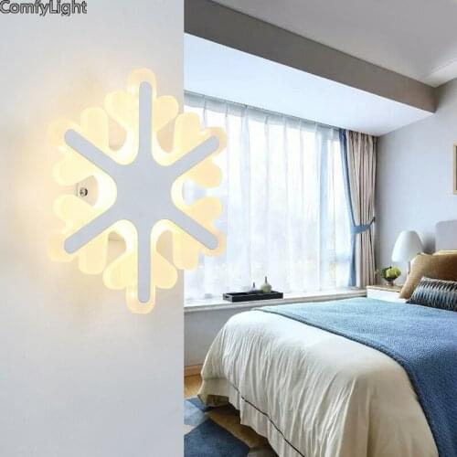 Modern Minimalism creative wall lamp lights led indoor bedside children Bedroom Living Room lighting snow wall sconces Kitchen