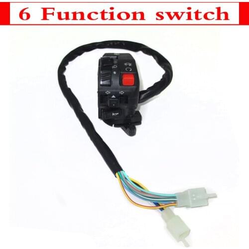 Universal Motorcycle ATV GO Kart Accessories Parts 6 function Multi-function Switch