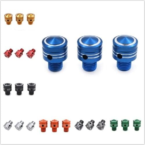 Aftermarket free shipping motorcycle parts M10*1.25 Rearview Mirror Hole Plug Screw Plugs For Kawasaki Suzuki Black orange