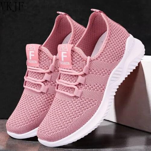Womens Shoes Tide Shoes Net Red 2021 New Breathable Shoes Women Flying Knitting Shoes Women Casual Sports Shoes Women