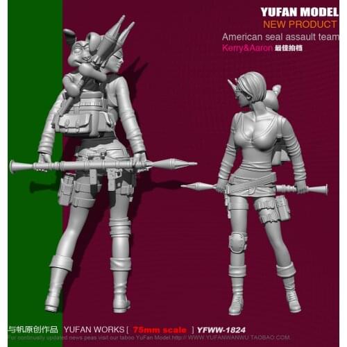 1/24 Girls Send RPG Partner Female Soldier 75mm YFWW-1824