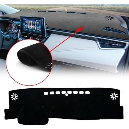 1pc Black Durable Dashboard Mat Anti-sun Dashmat Non-Slip Cover Trim Fit For Toyota Camry 2018 2019 2020