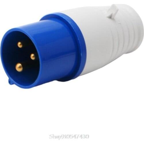 16 Amp 3 Pin Industrial Plug 220-250V Weatherproof IP44 2P+E 3Phase 16A D09 20 Dropship