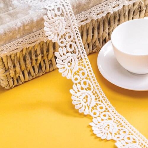 19 yards 5cm Cotton embroidery Lace trim Patchwork Needlework sewing accessories Clothes edge decoration Garment material 753