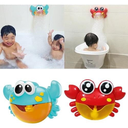 2 Pieces Kids Baby Bath Toy Crab Pattern Bubble Maker For Bathroom Decor