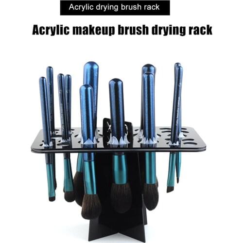 26 Holes profesional Makeup Brush Holder Stand make up brushes eyebrow eyeshadow stamp powder brush Cosmetic Drying Rack Shelf
