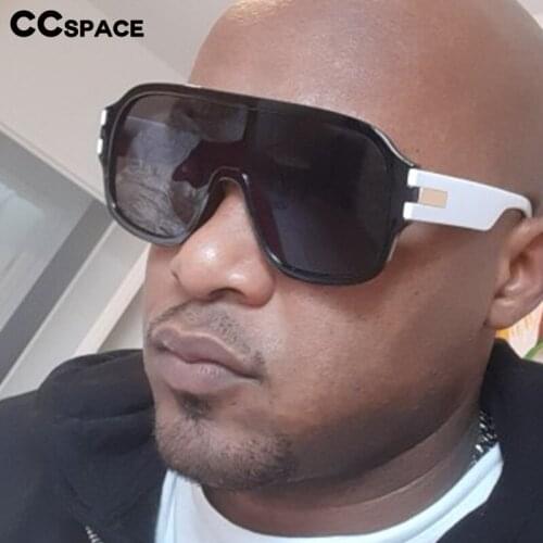 46503 Oversized One Lens Square Goggle Luxury Brand Sunglasses Men Women Fashion Shades Uv400 Vintage Glasses