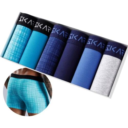 6Pcs set Mens Panties cotton Boxers Underwear Men Underpants Underwaer Man Boxershorts Underpant Sexy Boxer Shorts calzones