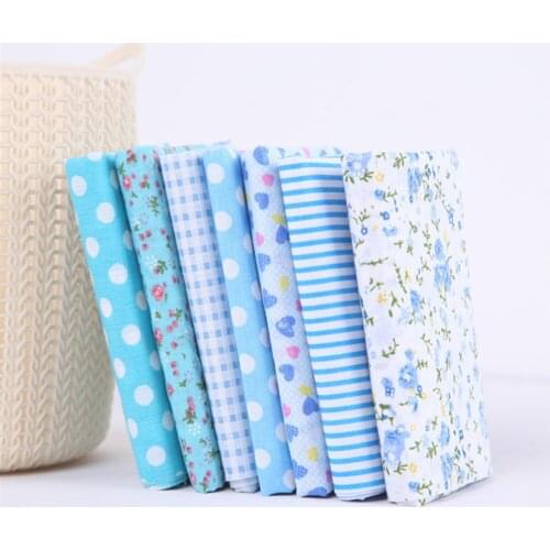7Pcs/Set 25*25cm Fabric Bundle Cotton Patchwork Sewing Quilting Tissue Cloth Fabrics For Patchwork Needlework DIY Handmad