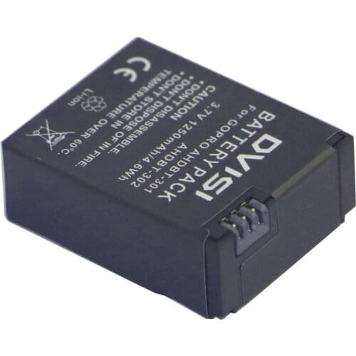 1250mAh AHDBT-301 AHDBT301 AHDBT301 AHDBT302 Rechargeable Battery for GoPro HERO3+ HERO3 and GoPro AHDBT-201 AHDBT-301 AHDBT-302