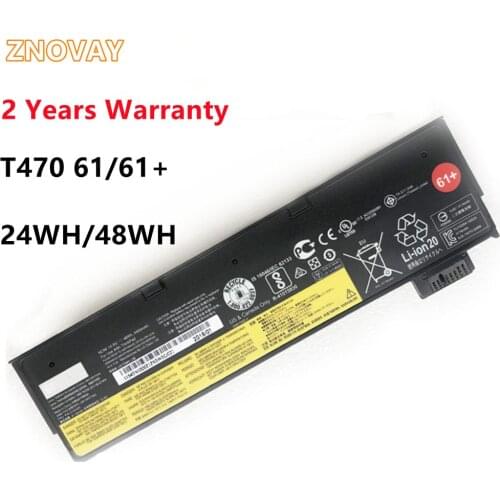 ZNOVAY 11.25V 72WH 01AV428 01AV492 SB10K97585 Laptop Battery For Lenovo ThinkPad T470 T480 T570 T580 61++ Notebook Battery