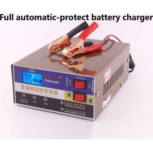 Car Truck Motor Lead Acid GEL GEL Battery Full Automatic Charger Intelligent Pulse Repair Type Power Charging 12 24 V Volt