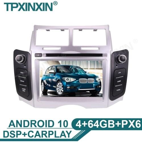 Android 10 4+64G For Toyota Yaris 2005-2011 Car Multimedia Player GPS Navigation WIFI IPS Screen Player