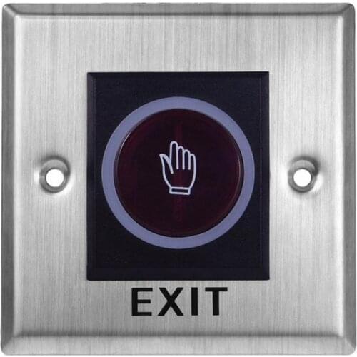 No Touch Sensor Exit Switch Induction Type Inductive Exit Release Button Switch Access Control DC12V With LED Indicator Light