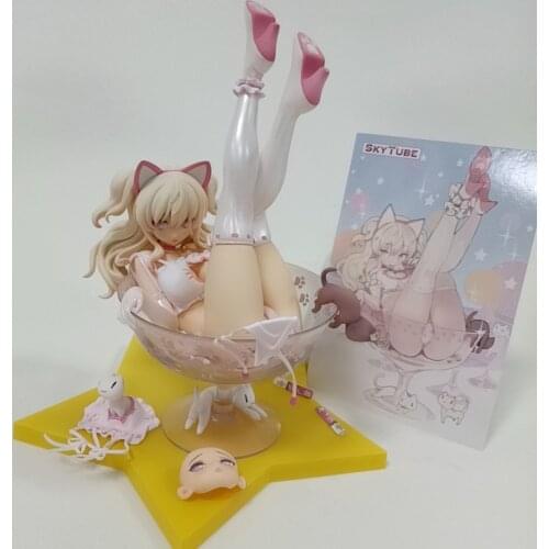 Home Showcase Decor Ornaments 19CM Japanese Anime SkyTube BLADE Chiyuru Lingerie PVC Action Figures Toy Sexy Cat Girl Statue