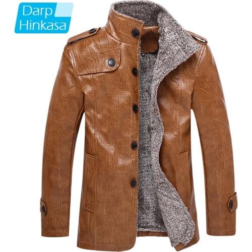 Brand Men Winter Thick Motor Leather Jacket Warm Plus Velvet Fur Collarfashion Pu Leather Jacket Coat Men Plus Size 8XL