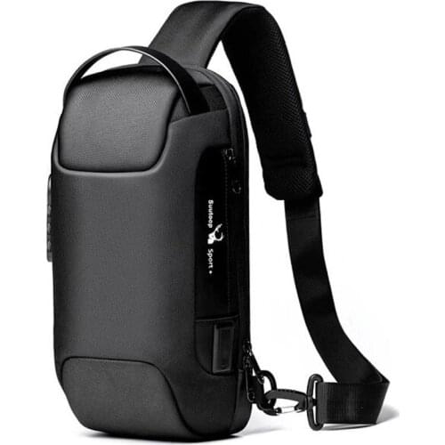 Chest Bag Mens Anti-theft Crossbody Bag Waterproof Oxford Sports Crossbody Bag Mens Chest Bags with USB Password Lock Dropship