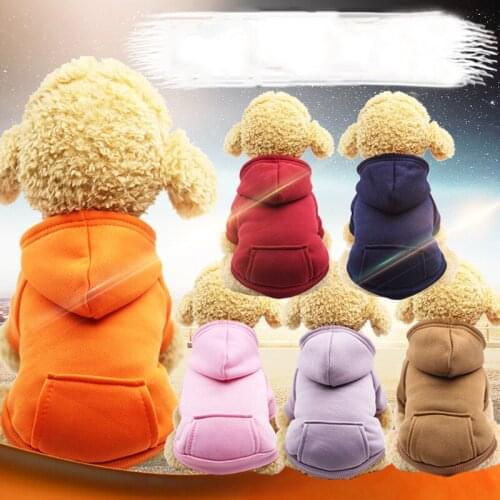 Dog Clothes Hoodies Sweater Pet Clothing Sports Wind for Small Dogs Costume Classic Solid Girl Boy Fashion Autumn Winter Warm