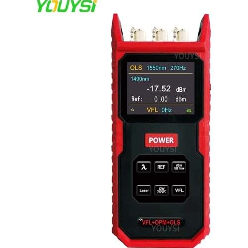 YOUYSI Fiber Optic Multimeter Optical Power Meter With Visual Fault Locator And Light Source Optic Multi-meter (OPM+VFL+OLS)