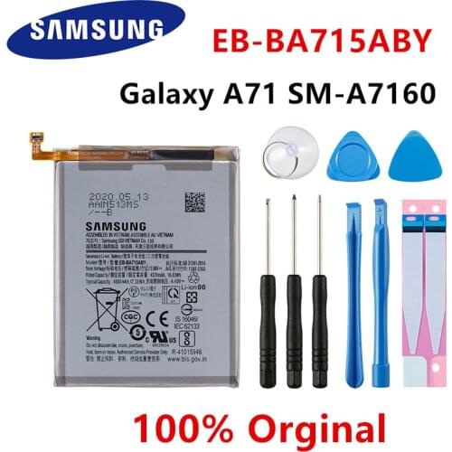 SAMSUNG Orginal EB-BA715ABY 4500mAh Replacement Battery For Samsung Galaxy A71 SM-A7160 A7160 Mobile phone Batteries+Tools