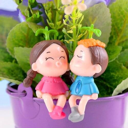 Bean Sprout Lovers Moss Micro Landscape PVC Wedding Crafts Small Decorations Fairy Garden Home Living Room Decoration