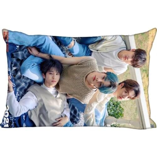 Custom Pillowcase Cover Stray Kids Kpop Rectangle Zipper Pillow Cover Satin Fabric Pillowcase 40x60cm,50X75cm(Two sides) 0622