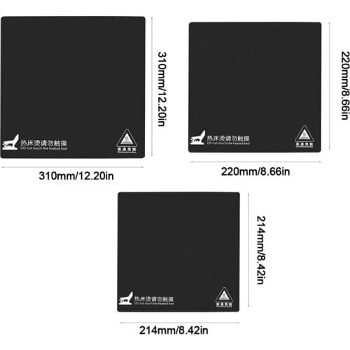 C5AE 220/214/310mm Removal Spring Steel PEI Sheet Pre-Applied PEI Flex Magnetic Heated Bed for Ender3/5 Anet A6 A8 3D Printer