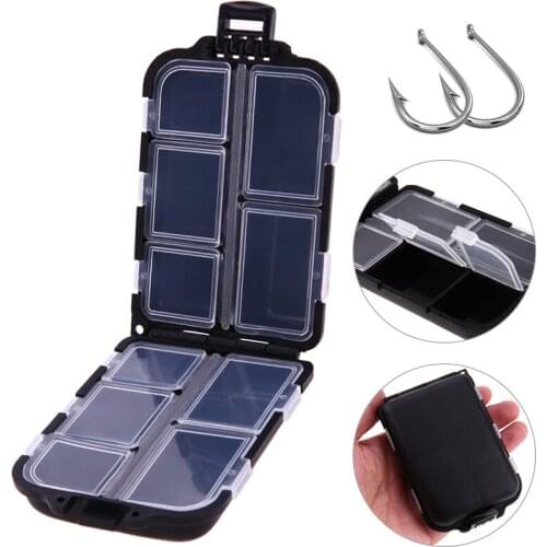 Fishing Tackle Boxes 10 Compartment Storage Box Fishing Hooks Fishing Bait Transparent Plastic Box Outdoor Fishing Essential