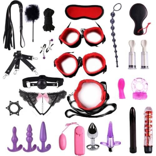 Sex Toys Sm Fun Set Bondage Binding Training Combination Alternative Silicone Anal Plug Adult Products Couple Happy Life