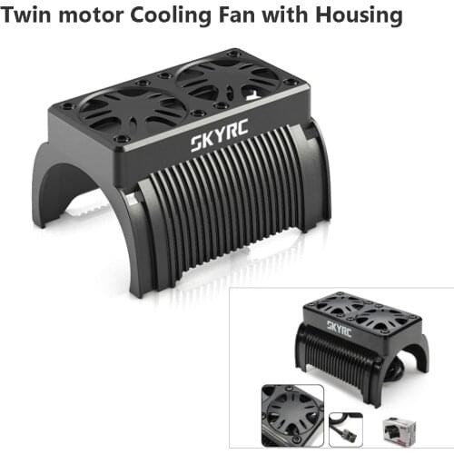 SKYRC 55mm double Fan 5V Brushless Motor Radiator Cooling with Housing For 1/5 RC motor Car Traxxas X-Maxx