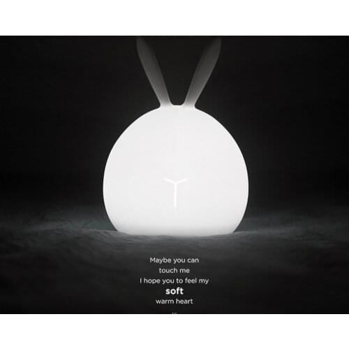 Cooperation Brand 3 Life Bunny Lamp Colorful color Led pat light USB rechargeable Silicone Night light Soft handle