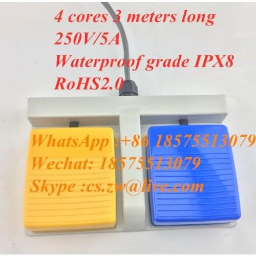 Super TFS-401 -2*3BWP Double Waterproof Foot Switch IPX8 RoHS2.0 Foot Switch