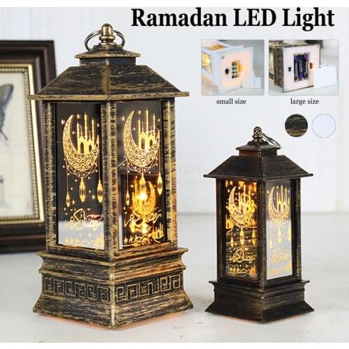 Ramadan Led Light Eid Mubarak Muslim Lantern Lamp Ornament Party Hanging Decor For Ramadan Night Lights Lamp Decoration