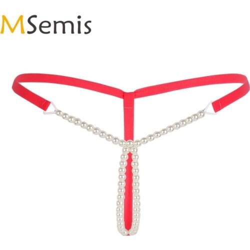 Women Sexy Chastity Panties Open Crotch Beading Massage Tangas Thong Micro Mini G String Bikini Knickers Erotic Adult Sex Briefs