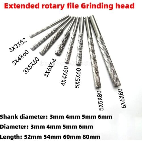 1Pcs Carbide Rotary File Milling Shank Metal Grinding Cutter Head Burr Abrasive Wood Tools Hss Grinder Engraving