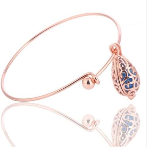 1pcs Round DIY Charm Lockets Aromatherapy Bracelets Perfume Young Living Essential Oil Diffuser Bangles