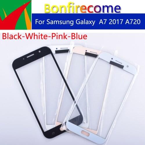 10pcs\lot A720 For Samsung Galaxy A7 2017 A720 A720F SM-A720F/DS SM-A720F Touch Screen Front Outer Glass TouchScreen Lens