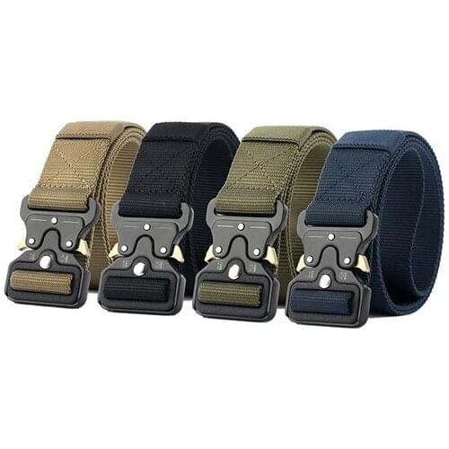 100Pcs/Lot Mens Tactical Belt Military Nylon Belt Outdoor Multifunctional Training Belt High Quality Strap Ceintures