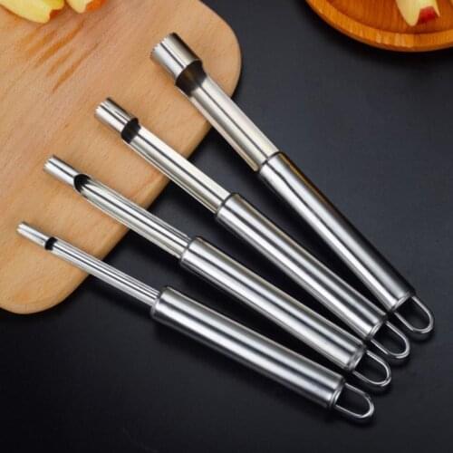 100pcsStainless Steel Apple Corer Fruit Seed Core Remover Pear Apple Corer Seeder Slicer Knife Kitchen Gadgets Fruit Tools NO107
