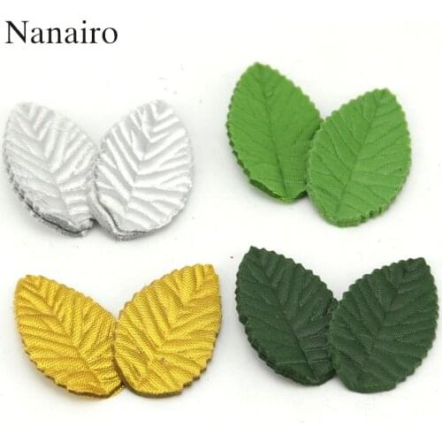 200pcs Multiple Size Artificial Silk Green Leaves Flower For Wedding Decoration Christmas Rose Leaf Decorative Fake Flower