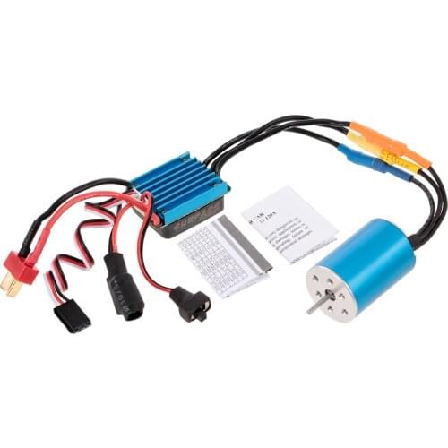 2435 4500KV 22A Sensorless Brushless Motor and 25A Brushless ESC for 1/18 1/16 RC Car Parts Accessories